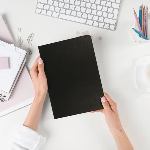 Wonder Bőr Tablet Fliptok 11 hüvelykes fekete - 10