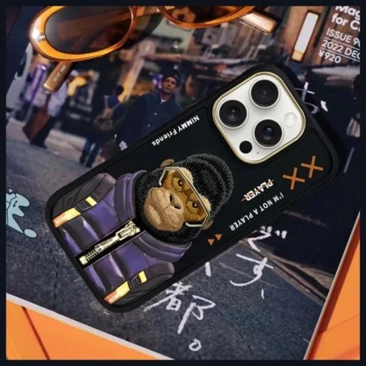 Nimmy Cool&amp;Cute 2.0 Majom tok iPhone 16 Pro Max - Fekete - 8