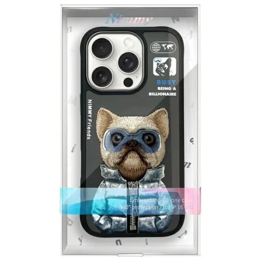 Nimmy Cool&amp;Cute 2.0 Kutyás tok iPhone 16 Pro - Fekete - 9