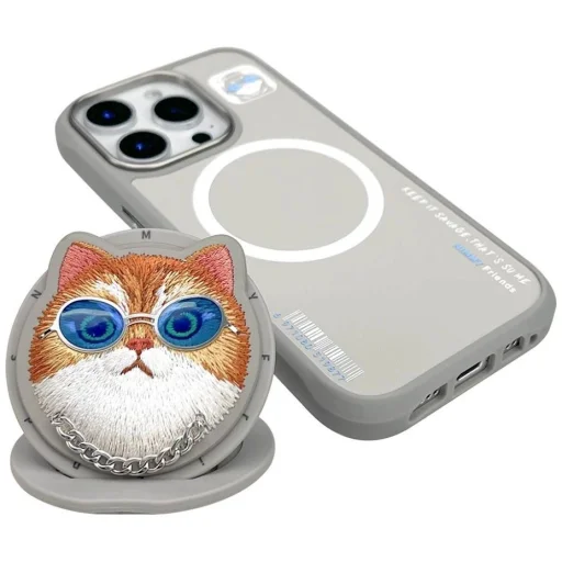 Nimmy Glasses Cool Cat MagSafe iPhone 16 Pro Max tok - Szürke - 3