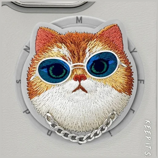 Nimmy Glasses Cool Cat MagSafe iPhone 16 Pro Max tok - Szürke - 8