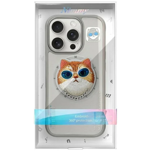 Nimmy Glasses Cool Cat MagSafe iPhone 16 Pro Max tok - Szürke - 10