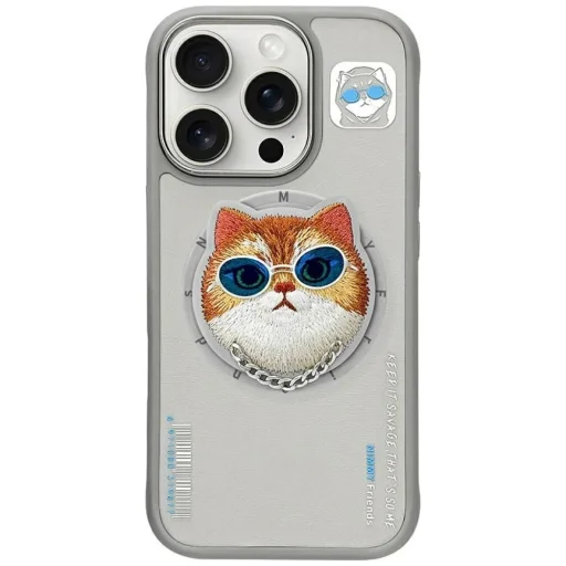 Nimmy Glasses Cool Cat MagSafe iPhone 16 Pro Max tok - Szürke - 1