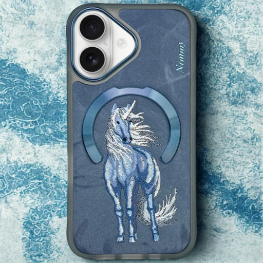 Nimmy Mágneses Fantázia Állatos MagSafe tok iPhone 16-hoz - Kék - 8