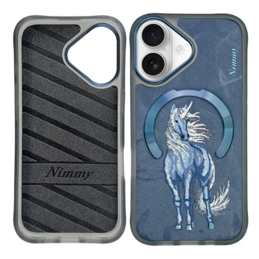 Nimmy Mágneses Fantázia Állatos MagSafe tok iPhone 16-hoz - Kék - 7