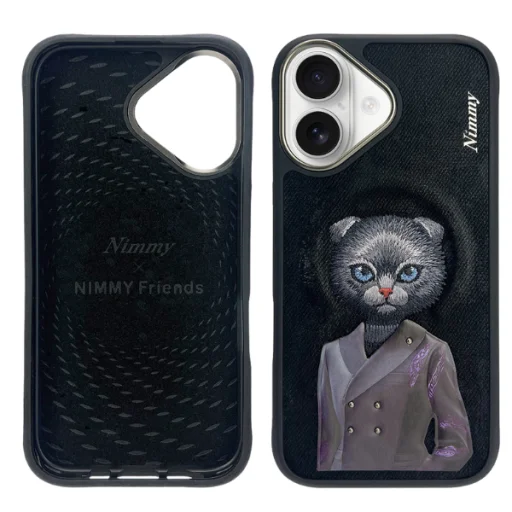 Nimmy Mágneses divatos cuki háziállat MagSafe tok iPhone 16 - fekete - 12