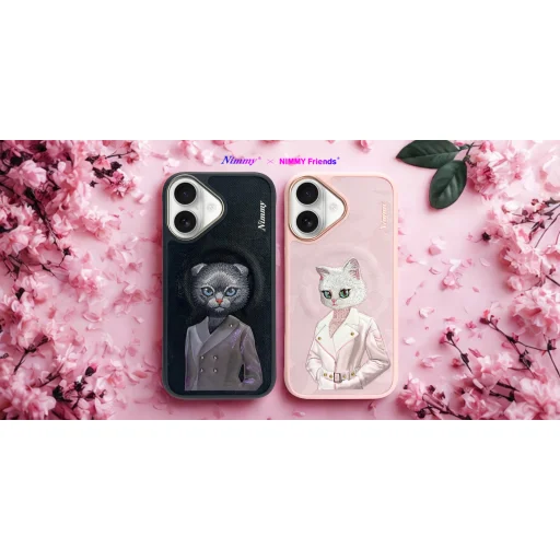Nimmy Mágneses divatos cuki háziállat MagSafe tok iPhone 16 - fekete - 9