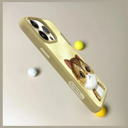 Nimmy Nagyszemű Háziállat 2.0 Macska Tok iPhone 15 Pro - Zöld tok - 8