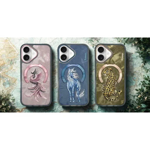 Nimmy Mágneses Fantázia Állatos MagSafe tok iPhone 16-hoz - Kék - 6