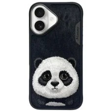 Nimmy Nagy Szemű Kisállat 2.0 Panda tok iPhone 16-hoz - fekete tok