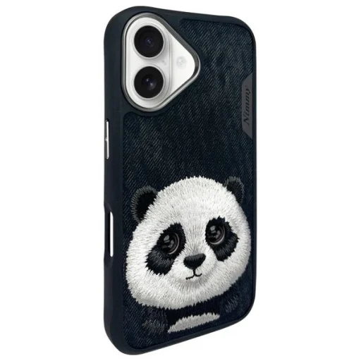 Nimmy Nagy Szemű Kisállat 2.0 Panda tok iPhone 16-hoz - fekete tok - 2