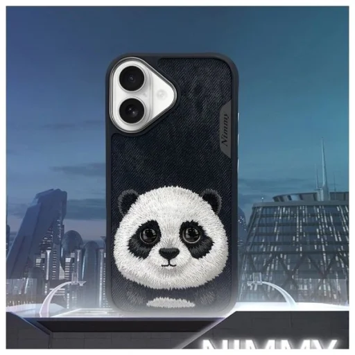 Nimmy Nagy Szemű Kisállat 2.0 Panda tok iPhone 16-hoz - fekete tok - 10