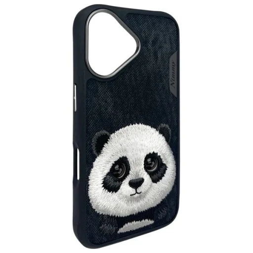 Nimmy Nagy Szemű Kisállat 2.0 Panda tok iPhone 16-hoz - fekete tok - 4