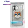Nimmy Glasses Cool Cat MagSafe tok iPhone 16 - Szürke, thumbnail