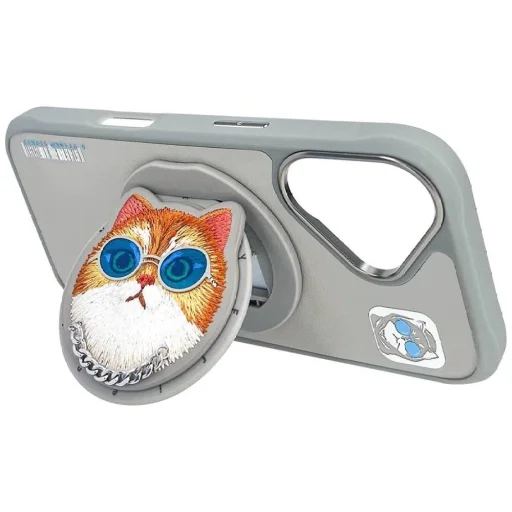 Nimmy Glasses Cool Cat MagSafe tok iPhone 16 - Szürke, - 14