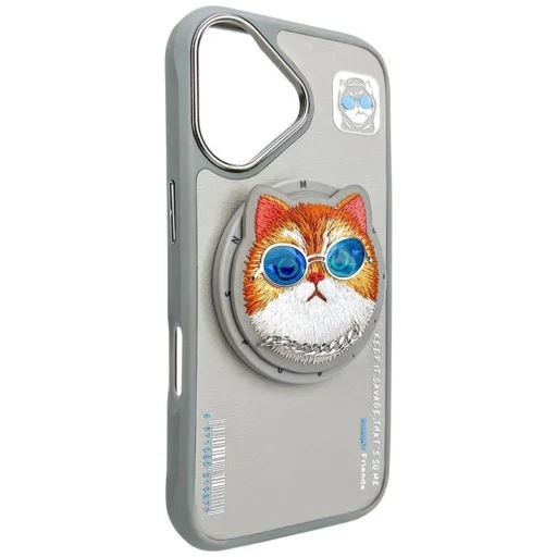 Nimmy Glasses Cool Cat MagSafe tok iPhone 16 - Szürke, - 5