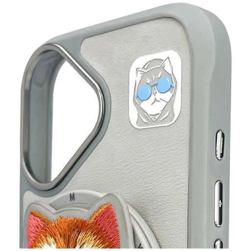 Nimmy Glasses Cool Cat MagSafe tok iPhone 16 - Szürke, - 9