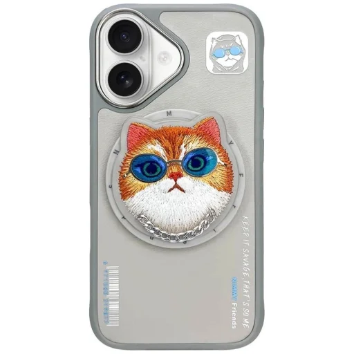 Nimmy Glasses Cool Cat MagSafe tok iPhone 16 - Szürke, - 1
