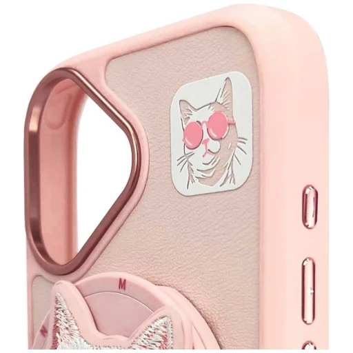 Nimmy Glasses Cool Cat MagSafe tok iPhone 16 - Rózsaszín tok - 9