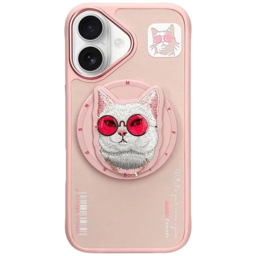 Nimmy Glasses Cool Cat MagSafe tok iPhone 16 - Rózsaszín tok - 1