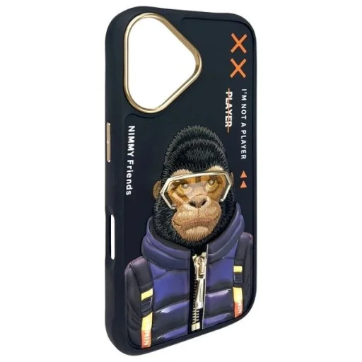 Nimmy Cool&Cute 2.0 Monkey tok iPhone 16 - fekete - 4