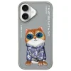 Nimmy Glasses Cool Cat iPhone 16 tok - Szürke thumbnail