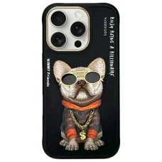 Nimmy Glasses Cool Dog iPhone 16 Pro tok - Fekete