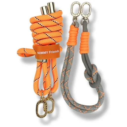 Nimmy Cool&Cute 2.0 keresztpánt + csuklópánt szett - narancs-szürke - 1