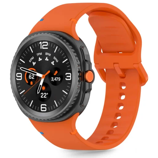 Tech-protect Szilikon Samsung Galaxy Watch 8 / Classic (40 / 44 / 46 mm) Napkitörés Narancs - 1