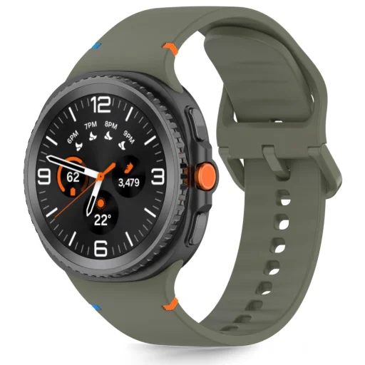 Tech-protect Szilikon Samsung Galaxy Watch 8 / Classic (40 / 44 / 46 mm) Katonazöld - 1