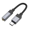 Adapter AUX USB C (férfi) - Jack 3,5 mm (női) Hoco UPA32C fekete thumbnail