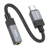 Adapter AUX USB C (férfi) - Jack 3,5 mm (női) Hoco UPA32C fekete thumbnail