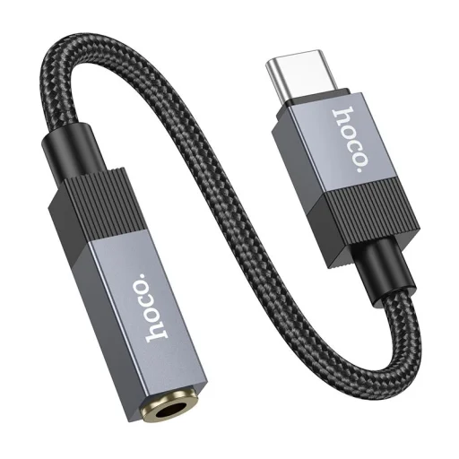 Adapter AUX USB C (férfi) - Jack 3,5 mm (női) Hoco UPA32C fekete - 3