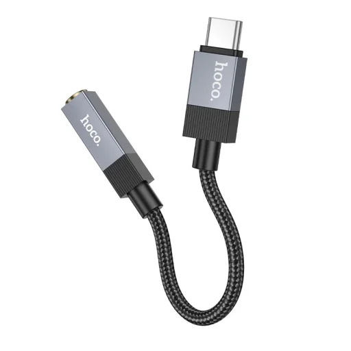 Adapter AUX USB C (férfi) - Jack 3,5 mm (női) Hoco UPA32C fekete - 1