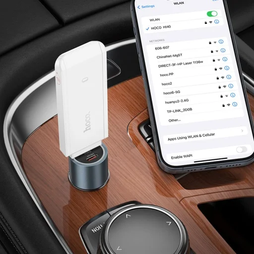 Hordozható vezeték nélküli router USB A Hoco WiFi HI40 fehér - 8