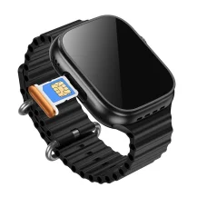 Smartwatch 1,96" TFT 4G Hoco hívás funkcióval DYD01 fekete