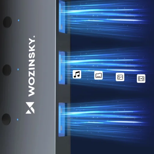 USB-A Hub Wozinsky WHS080YSS 4 x USB-A 3.0 egyedi kapcsolókkal, alumínium, 30 cm-es kábel - szürke - 6