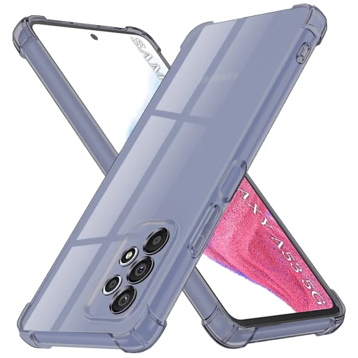  Techsuit - Ütésálló Átlátszó Szilikon - Samsung Galaxy A53 5G - Füst Fekete tok - 1