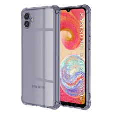  Techsuit - Ütésálló Átlátszó Szilikon - Samsung Galaxy A04e / M04 - Füstfekete tok