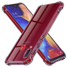  Techsuit - Ütésálló Átlátszó Szilikon - Samsung Galaxy A20e - Füst Fekete tok