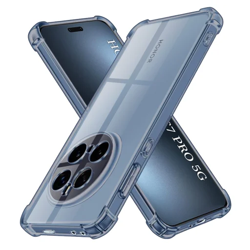  Honor Magic7 Pro Füst Fekete Techsuit Ütésálló Átlátszó Szilikon tok - 1