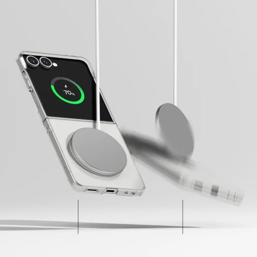  Galaxy Z Flip 7 Átlátszó Ringke Slim Mágneses Magsafe tok - 5