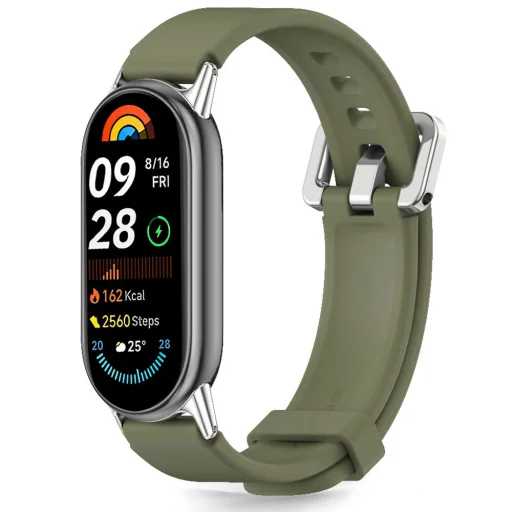Tech-protect Iconband Classic Xiaomi Smart Band 8 / 9 / 10 / NFC Katonai zöld - 1