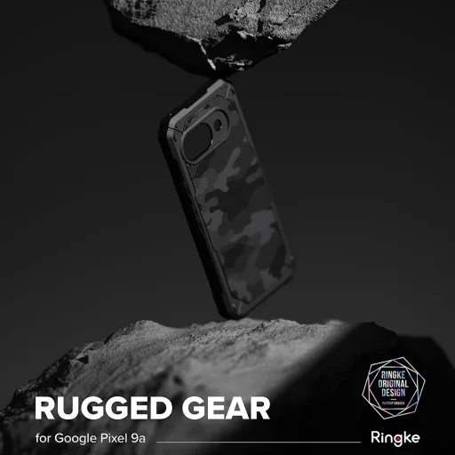 Ringke - Odolné puzdro - Google Pixel 9a - Maskáčové čierne puzdro - 2