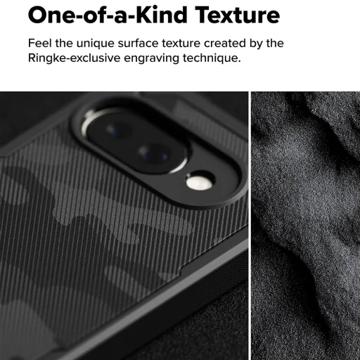 Ringke - Odolné puzdro - Google Pixel 9a - Maskáčové čierne puzdro - 3