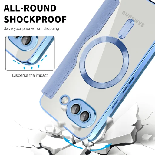 Techsuit - SmartMag knižkové puzdro - Google Pixel 9a - Svetlomodré puzdro - 4