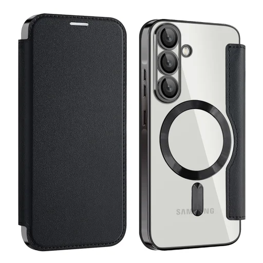  Samsung Galaxy A56 5G Fekete Techsuit - SmartMag könyvtok - 2