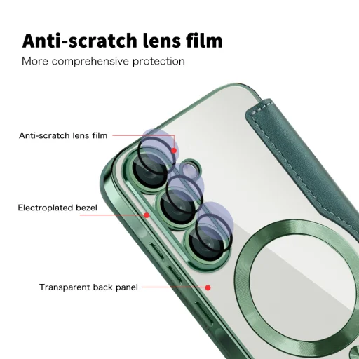  Techsuit - SmartMag könyv tok - Samsung Galaxy A26 5G - Zöld - 5