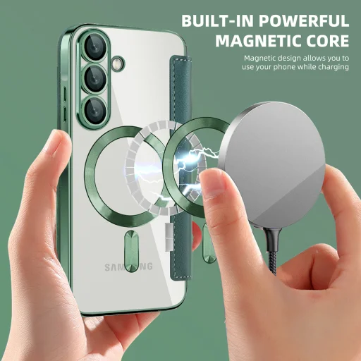  Techsuit - SmartMag könyv tok - Samsung Galaxy A26 5G - Zöld - 6