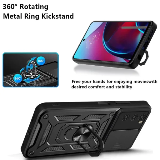  Techsuit - CamShield Sorozat - Oppo A16 / A16s / A54s - Fekete tok - 2